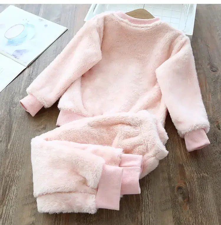 Children's Pajama Sets Bear Tops + Pants 2Pcs Kids Pajama’s Winter Girl Clothing Sets 2 To 6Years Children Clothes Boys Sleepwear